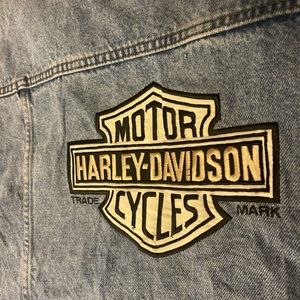 Vintage Harley Davidson Jean Vest Men’s Large